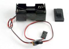 Traxxas TRX1523 Battery holder with on/off switch/ rubber on/of