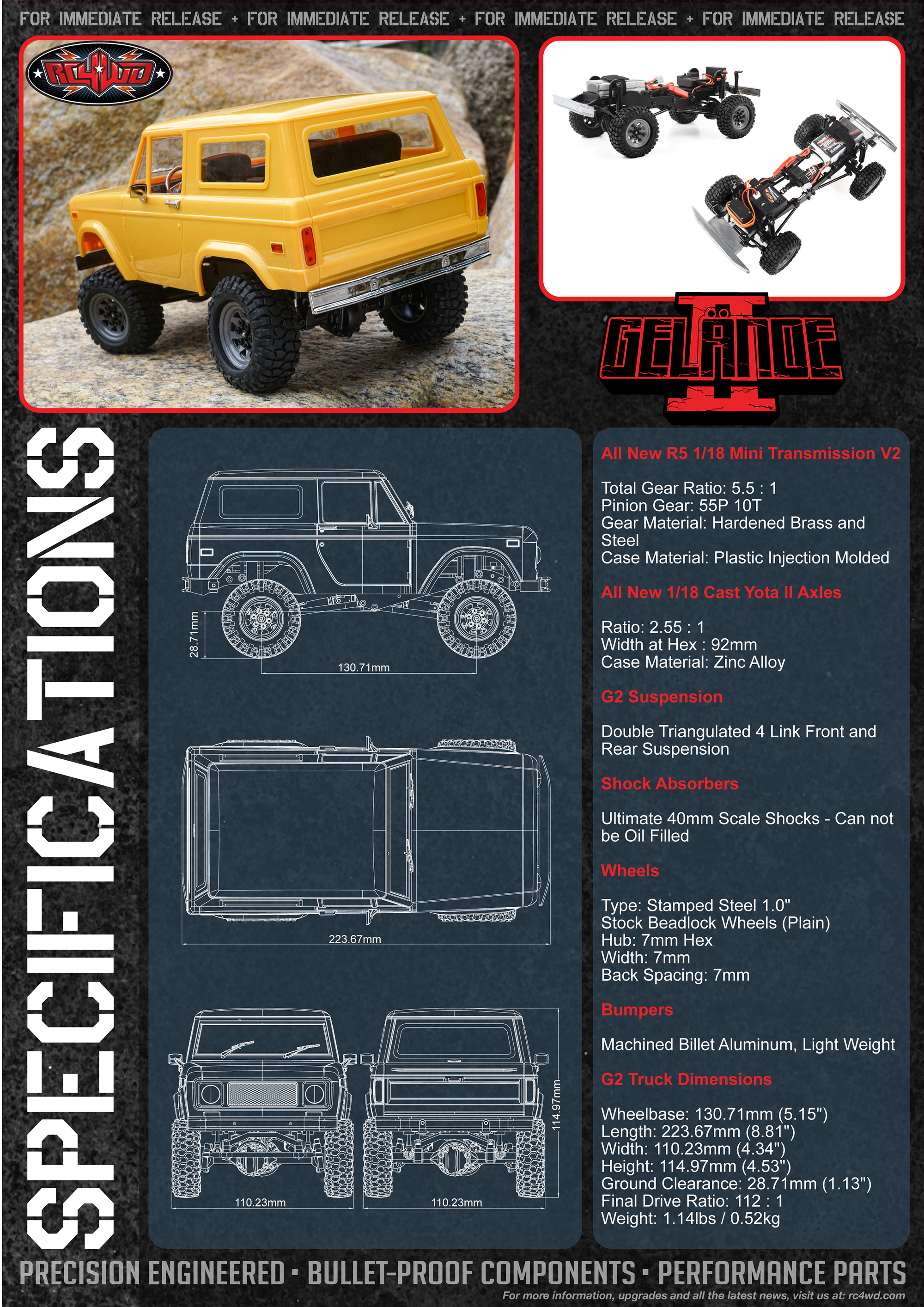 thumbnail image 2 of RC4WD Gelande II RTR W/ 2015 Land Rover Defender D90 Body Se 2 of 11