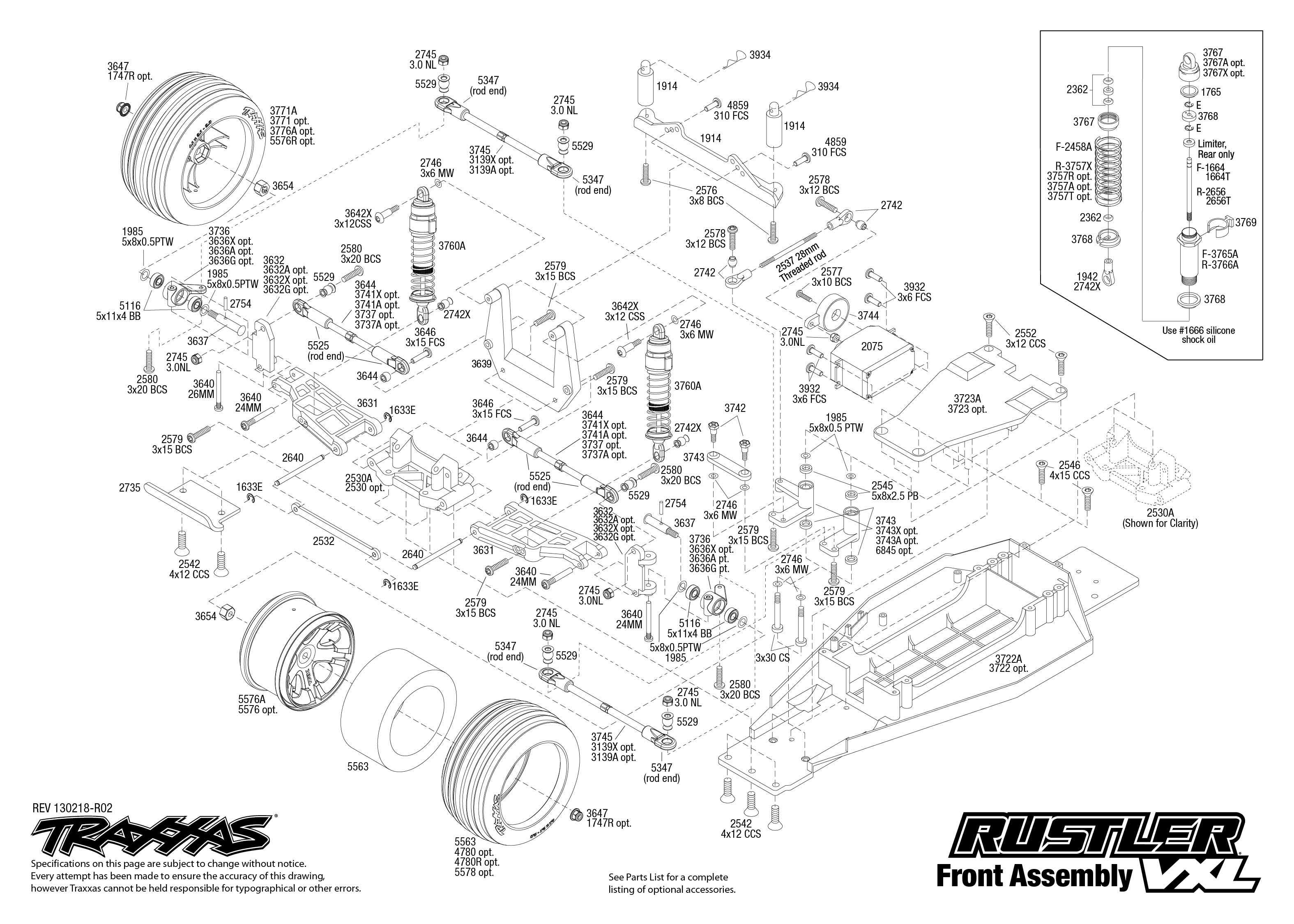 traxxas slash 4x4 front assembly