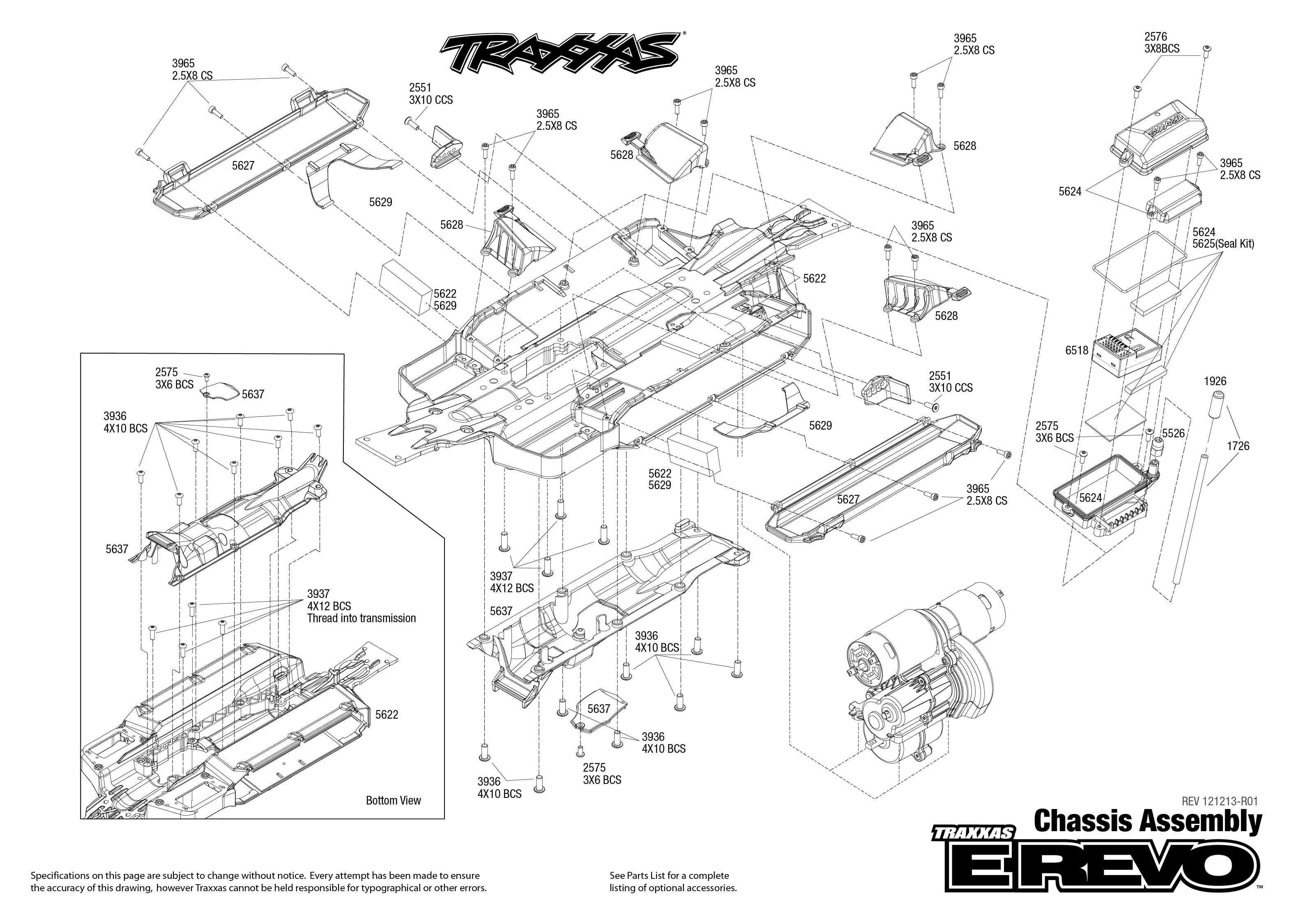Traxxas Bouwtekening Chassis E-Revo | Trxxs-Winkel.nl traxxas t maxx steering diagram 