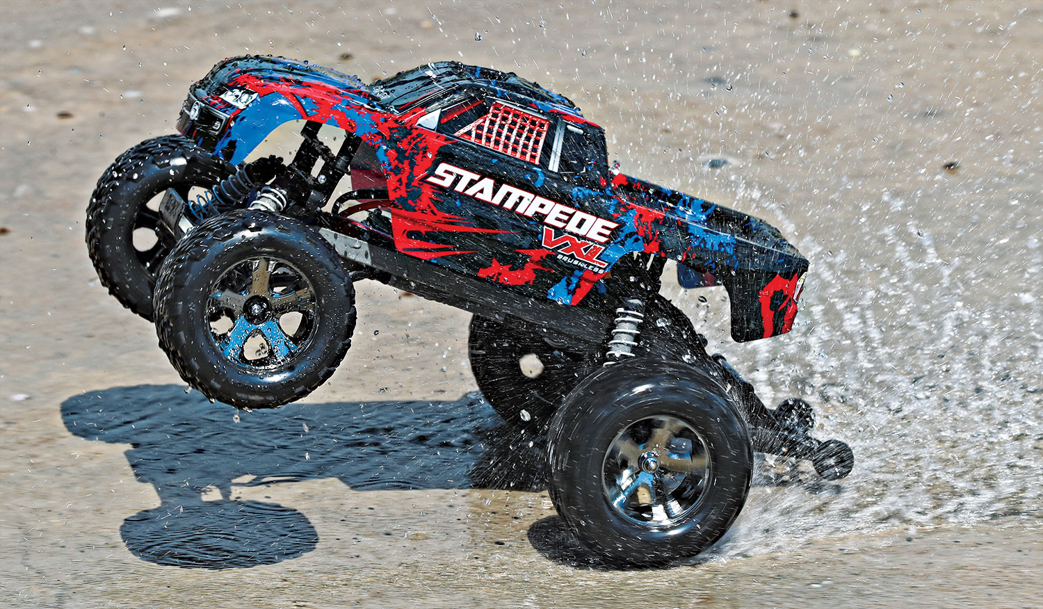 Traxxas Stampede 2WD VXL Brushless, met TSM TRX360764 Zonder Accu en Lader