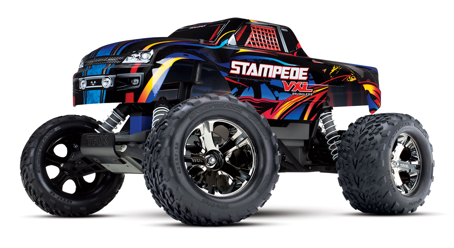 Traxxas Stampede 2WD VXL Brushless, met TSM TRX360764 Zonder Accu en Lader