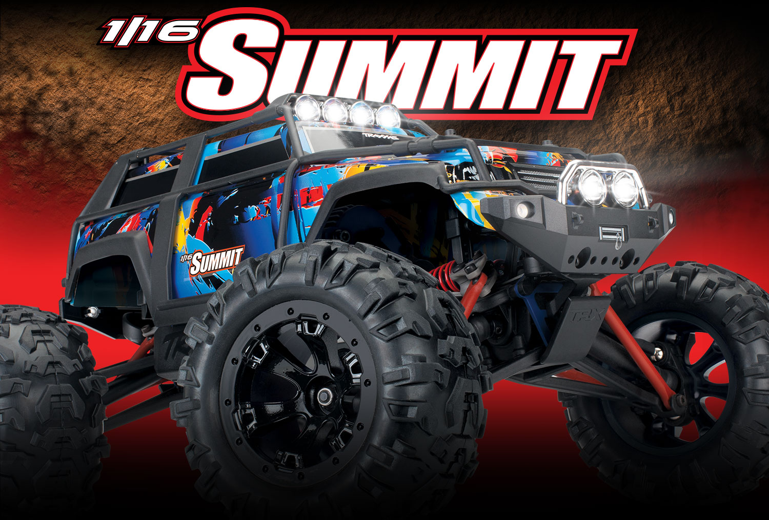 Traxxas Summit 1/16 4WD Monster truck, TRX72054-1 Model 2018 Rock en Roll