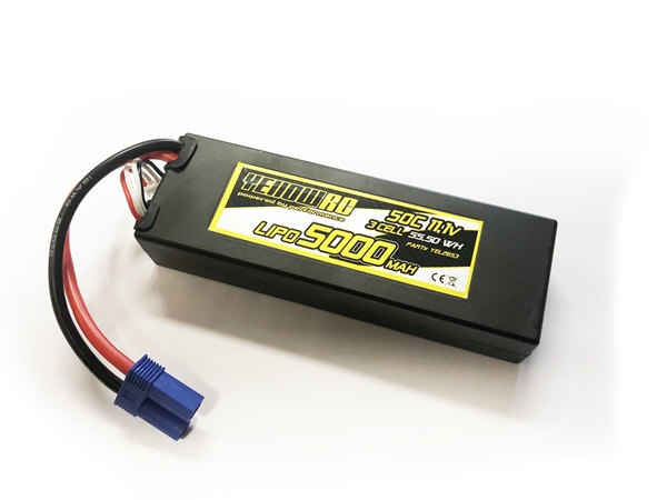 11,1V 3S Hardcase EC5 plug YellowRC LiPo