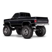 Traxxas zwart TRX-4 Scale and Trail Crawler met Chevrolet K10 Truck Body uit 1979: 4WD elektrische truck met TQi Traxxas