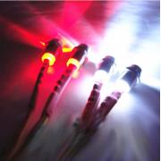 led Verlichting 2x wit 2x rood met RVS led houder