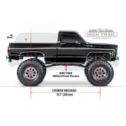 Traxxas zwart TRX-4 Scale and Trail Crawler met Chevrolet K10 Truck Body uit 1979: 4WD elektrische truck met TQi Traxxas