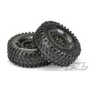 PR10128-10 Hyrax 1.9\" G8 Rock Terrain Truck Tires Mounted for Rock Crawler Front or Rear, Mounted on Impulse 1.9\" Black