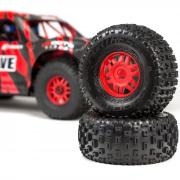 Arrma 1/7 MOJAVE accupack 6S BLX 4WD Desert Racer met Spektrum RTR, RoodZwart (ARA106058T2) met Powerpack