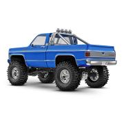 TRAXXAS TRX-4M HIGH TRAIL CRAWLER MET 1979 CHEVROLET K10 BODY: 1/18 SCHAAL 4WD ELEKTRISCHE AUTO BLAUW