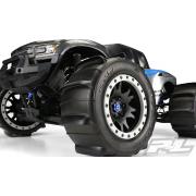 PR10146-13 Sling Shot 4.3\" Pro-Loc Sand Tires Mounted for X-MAXX Front or Rear, Mounted on Impulse Pro-Loc Black Wheels