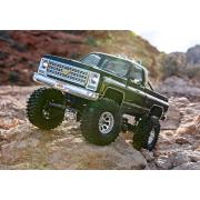 TRAXXAS TRX-4M HIGH TRAIL CRAWLER MET 1979 CHEVROLET K10 BODY: 1/18 SCHAAL 4WD ELEKTRISCHE AUTO ZWART