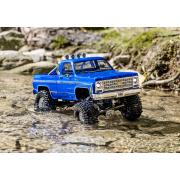 TRAXXAS TRX-4M HIGH TRAIL CRAWLER MET 1979 CHEVROLET K10 BODY: 1/18 SCHAAL 4WD ELEKTRISCHE AUTO BLAUW