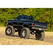 Traxxas zwart TRX-4 Scale and Trail Crawler met Chevrolet K10 Truck Body uit 1979: 4WD elektrische truck met TQi Traxxas