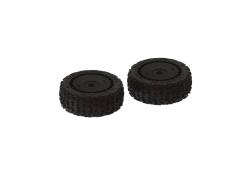 1/8 dBoots Front/Rear 3.3 Pre-Mounted Tires, 17mm Hex, Black (2): Katar B 6S
