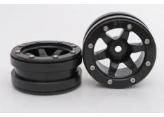 Beadlock Wheels PT- Wave Zwart/Zwart 1.9 (2 stuks)