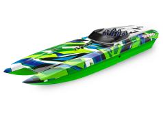 Traxxas DCB-M41 widebody 40" Catamaran van Traxxas TRX57046-4GRNX Groen-X zonder lader en accu