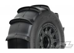 PR1158-10 Sling Shot SC 2.2"/3.0" Sand Tires Mounted for Slash 2wd & Slash 4x4 Front or Rear, Mounted on Raid Black 6x30