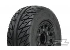 PR1167-10 Street Fighter SC 2.2"/3.0" Street Tires Mounted for Slash 2wd & Slash 4x4 Front or Rear, Mounted on Raid Blac