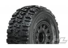 PR1190-10 Trencher X SC 2.2"/3.0" All Terrain Tires Mounted for Slash 2wd & Slash 4x4 Front or Rear, Mounted on Raid Bla