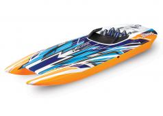 Traxxas DCB-M41 widebody 40" Catamaran van Traxxas TRX57046-4ORNGX Oranje-X zonder lader en accu