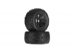 AR550034 Minokawa MT 6S Tire Wheel Glued Black (2) (ARAC9649)