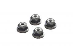 AR708008 Flanged Nyloc Locknut 4mm Silver (4) (ARAC9699)