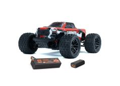 ARRMA 1/18 GRANITE GROM MEGA 380 Brushed 4X4 Monster Truck RTR Rood compleet met accu en lader