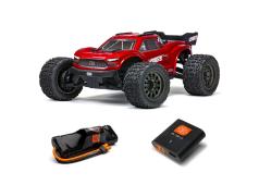 Arrma 1/10 VORTEKS 4X2 BOOST MEGA 550 Brushed Stadium Truck RTR met batterij en oplader, rood