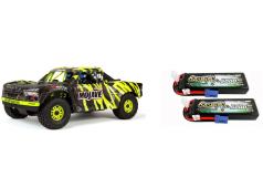 Arrma 1/7 MOJAVE 6S BLX 4WD Desert Racer met Spektrum RTR, Groen/Zwart (ARA106058T1) met Powerpack