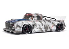 Arrma Infraction Street Bash 6S BLX 1 / 7TH Scale All-Road Resto-Mod Truck (handrem) (zilver)