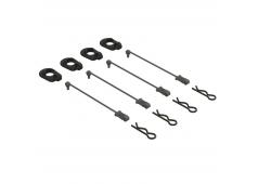 Body Clip Retainers, Black (4): 1/5 Scale ARA390294