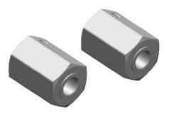 Wheel Hex Adapter - Front - Aluminum - 2 pcs C-00250-035