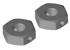 Wheel Hex Adapter - Rear - Aluminum - 2 pcs C-00250-078