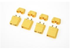 Connector - XT-90H - Beschermkap - Goudcontacten - Mannelijk + Vrouwelijk - 2 paar