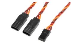 G-Force RC - Servo Y-kabel - Gedraaide HD siliconen-kabel - JR/Hitec - 22AWG / 60 Strengen - 15cm - 1 st