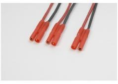 Y-kabel serieel 2mm goudstekker, silicone ka