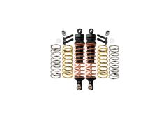 GPM ALUMINUM REAR ADJUSTABLE SHOCKS 102MM -14PC SET orange GPM TRX 1/10 RUSTLER 4x4 HOSS SLASH 4x4