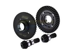 Tandkrans 42T met pinion 13T chroomstaal v&a GPM TRX XRT, X-Maxx GPMSTXM1200FRBK