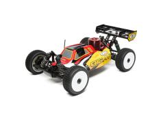 Losi 1/8 8IGHT 4X4 Nitro Buggy RTR, Red/Yellow