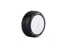 Louise RC - B-HORNET - 1-8 Buggy Banden Set - Verlijmd op velg - Super Soft - Velgen Wit - Zeskant 17mm - 1 Paar