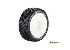 Louise RC - B-PIRATE - 1-8 Buggy Banden Set - Verlijmd op velg - Soft - Velgen Wit - Zeskant 17mm - 1 Paar