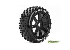 Louise RC - B-ROCK - 1-8 Buggy Banden Set - Verlijmd op velg - Soft - Spaakvelgen Zwart - Zeskant 17mm - 1 Paar