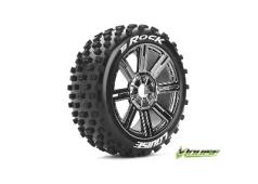 Louise RC - B-ROCK - 1-8 Buggy Banden Set - Verlijmd op velg - Soft - Spaakvelgen Zwart Chroom - Zeskant 17mm - 1 Paar