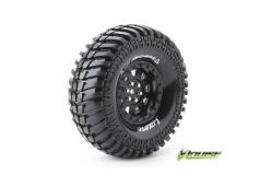 Louise RC - CR-ARDENT - 1-10 Crawler Banden Set - Verlijmd op velg - Super Soft - 1.9" Velgen Zwart - Hex 12mm - 1 Paar