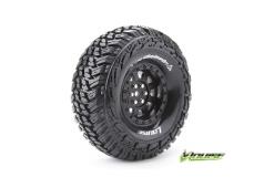 Louise RC - CR-GRIFFIN - 1-10 Crawler Banden Set - Verlijmd op velg - Super Soft - 1.9" Velgen Zwart - Hex 12mm - 1 Paar