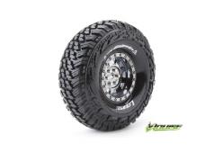 Louise RC - CR-GRIFFIN - 1-10 Crawler Banden Set - Verlijmd op velg - Super Soft - 1.9" Velgen Zwart Chroom - Hex 12mm -