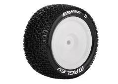 Louise RC - E-MAGLEV - 1-10 Buggy Banden Set - Verlijmd op velg - Soft - Velgen Wit - Kyosho - Zeskant 12mm - 4WD - Acht