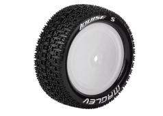Louise RC - E-MAGLEV - 1-10 Buggy Tire Set - Mounted - Super Soft - White Wheels - Hex 12mm - 4WD - Front - L-T3174VWKF