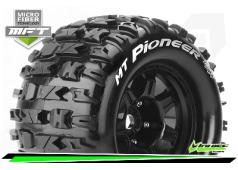 Louise RC - MFT - MT-PIONEER - 1-8 Monster Truck Bandenset - Gemonteerd - Sport - 3.8 Bead Style Velgen Zwart - 0-Offset